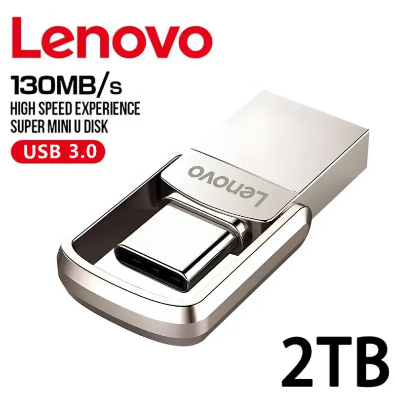 

Lenovo 2TB 1TB USB Flash Drive Memory 512GB 256GB 128GB U Stick High Speed Flash Memory Card 2 IN 1 OTG Pen Drive for Laptop PC