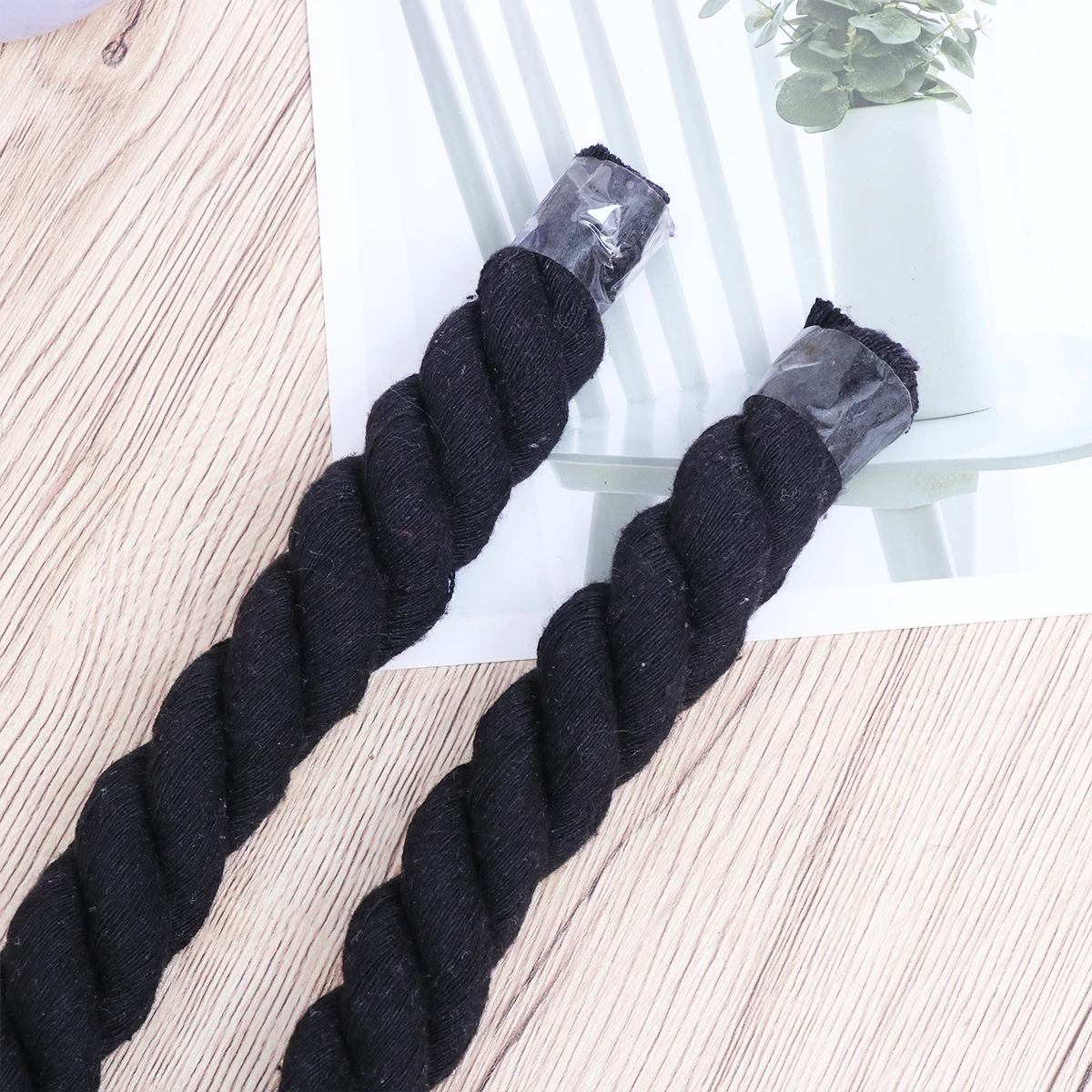 

4M Black Cotton Rope Twine String Thickened Durable Craft Decoration Gift Wrapping Porcelain Tying Ribbon Bow Basket