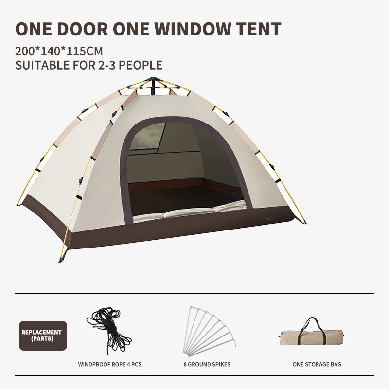 New Outdoor Camping Tent Convenient Full-automatic Quick-opening Rain-Proof And Sunscreen Tent 3 To 4 People Camping Tent 2023