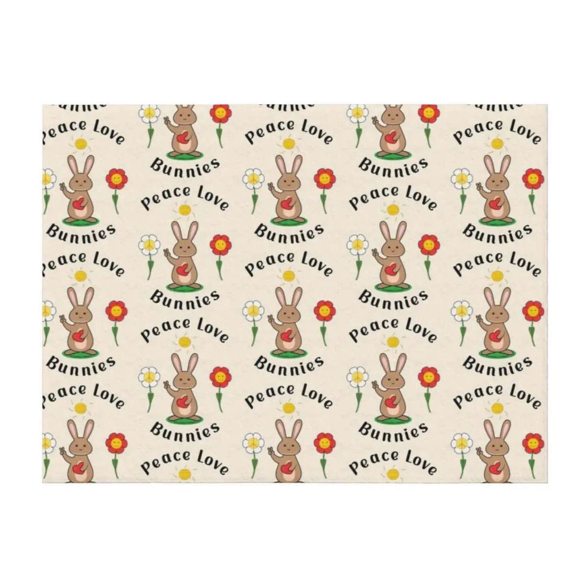 

Peace Love Bunnies Throw Blanket christmas gifts Soft blankets ands Sofa Blankets