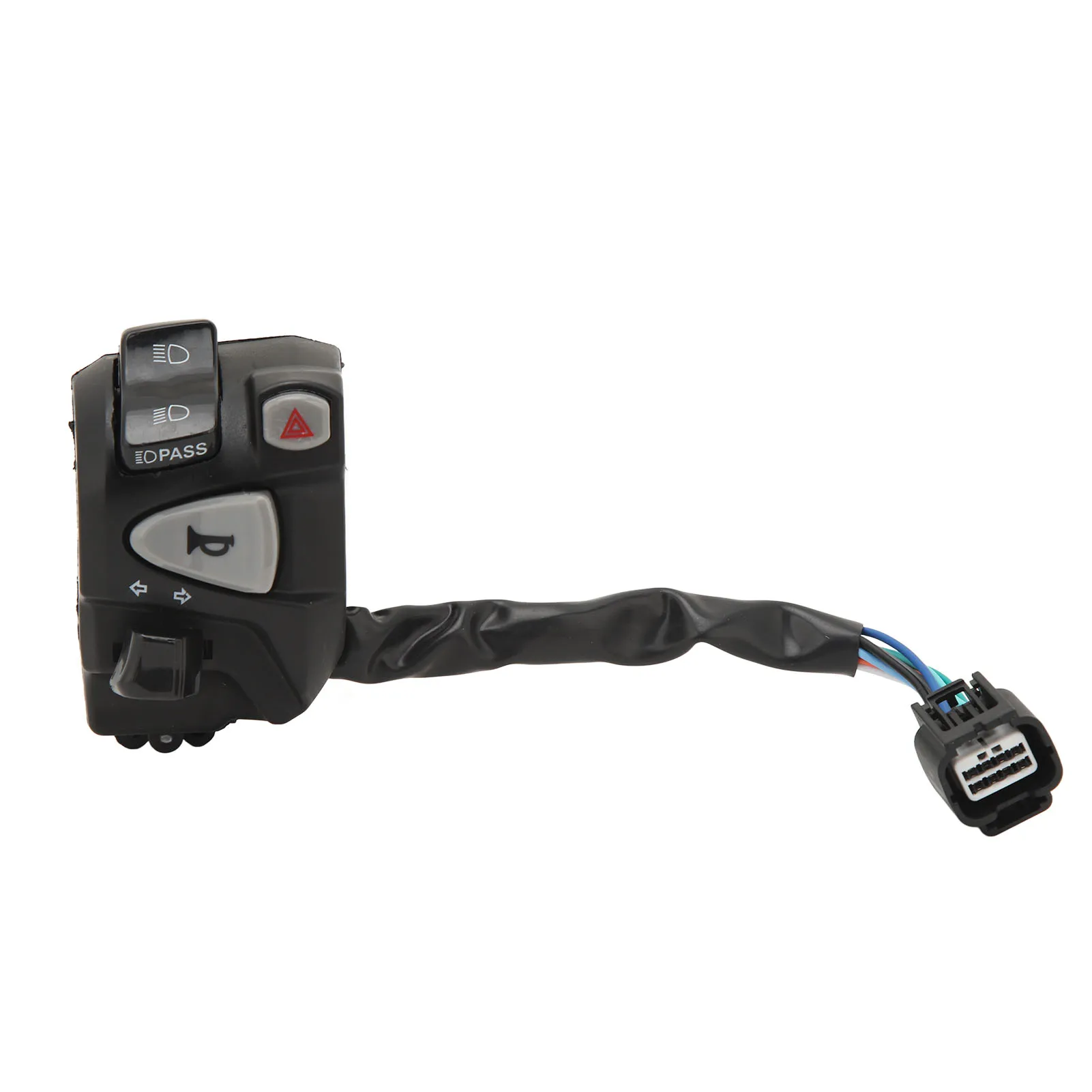22mm Handlebar Switch Assembly High Low Beam Hazard Light Turn Signal Control Switch for Click 125 150 Handlebar Hi Lo Switch