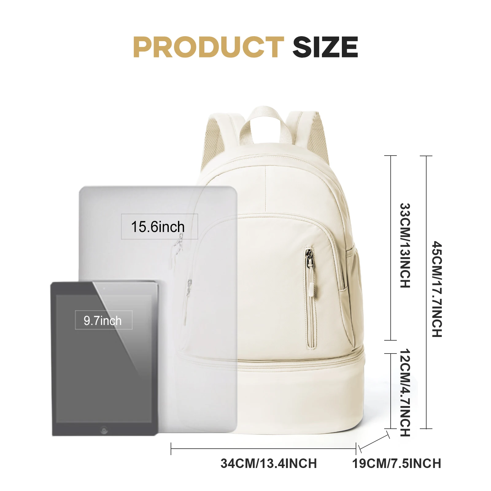 Gym Backpack for Women, Waterproof Workout Backpack with Shoe Compartment & Wet Dry, Lightweight Travel Backpack for Sports Yoga