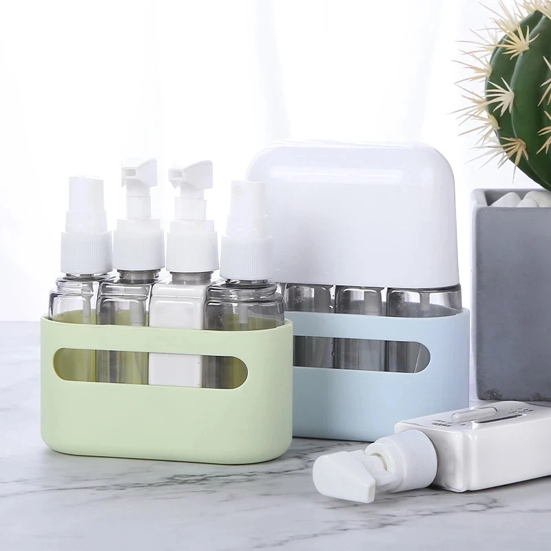 Leak-Proof Silicone Travel Bottle Set  TSA Approved Toiletry Containers for Shampoo/Conditioner/Lotion - Gym & Camping Organizer
