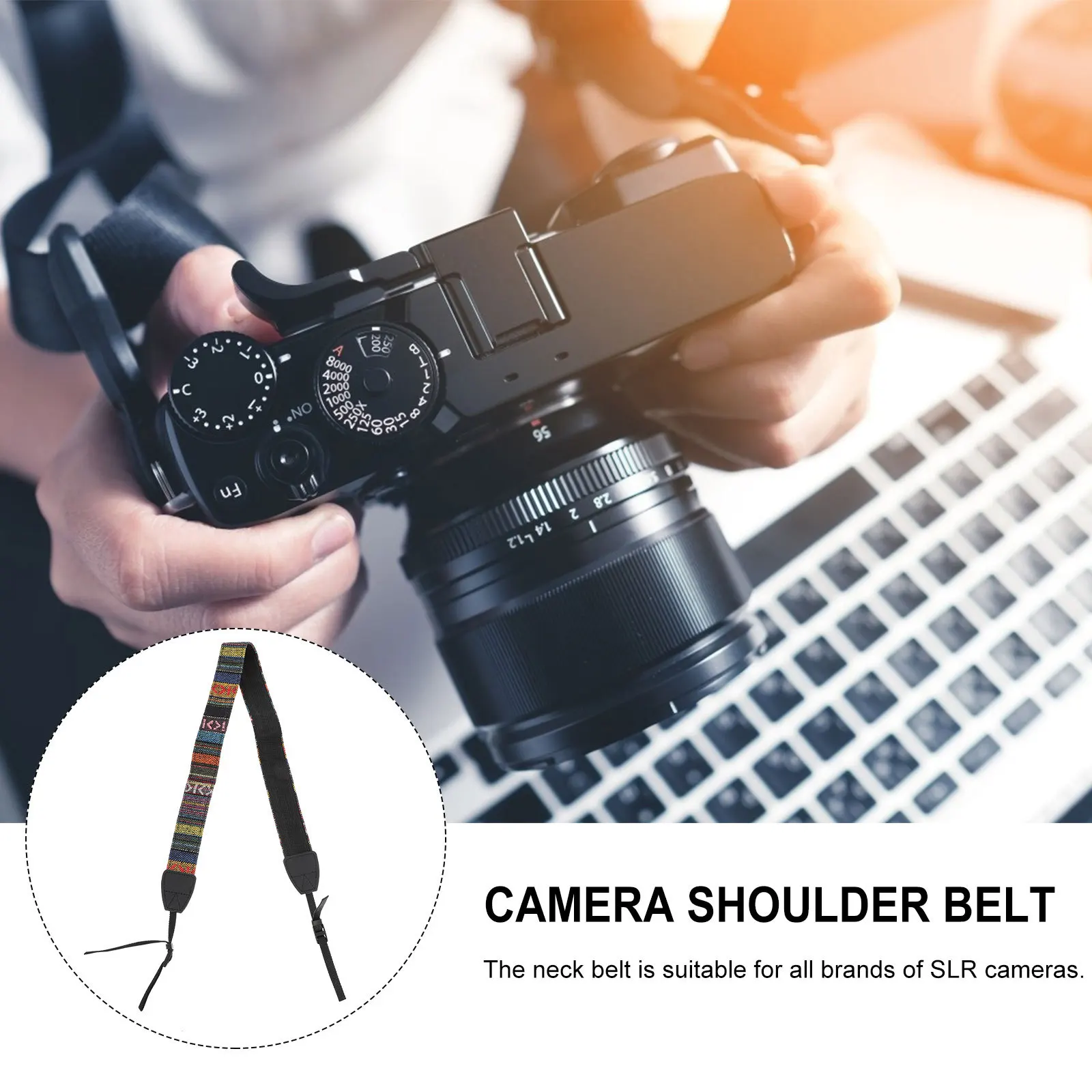 

1Set Retro Camera Neck Strap High Toughness Wear Resistant Adjustable Shoulder Sling Strap for Outdoor Travel Photography