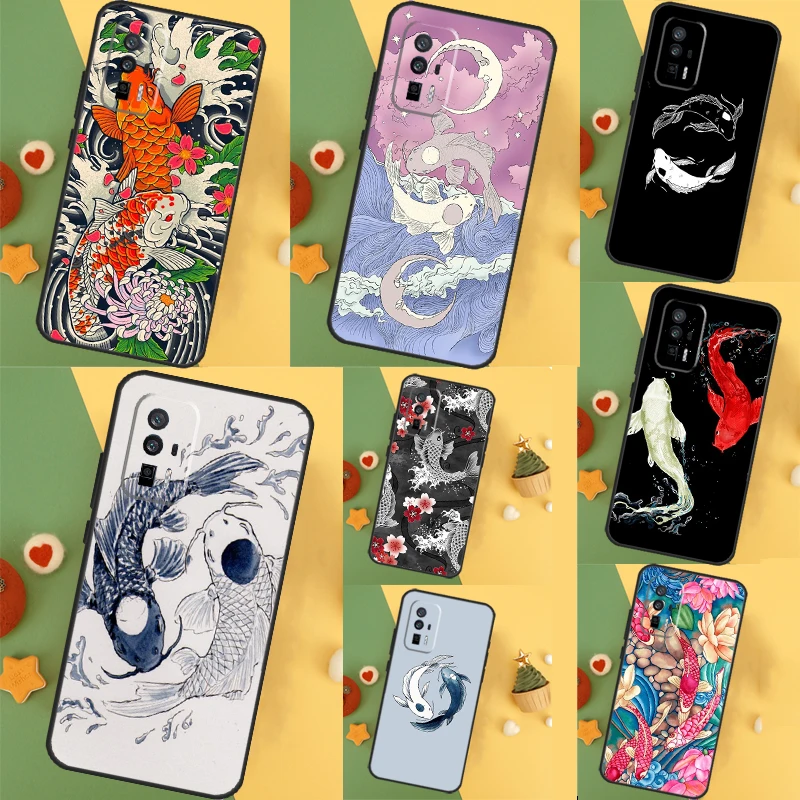 Чехол Ying Yang Koi Fish для POCO X3 X5 X6 F6 Pro M6 M5s F3 F5 Xiaomi 11T 12T 13T Pro 14 Ultra 12 13 Lite, чехол