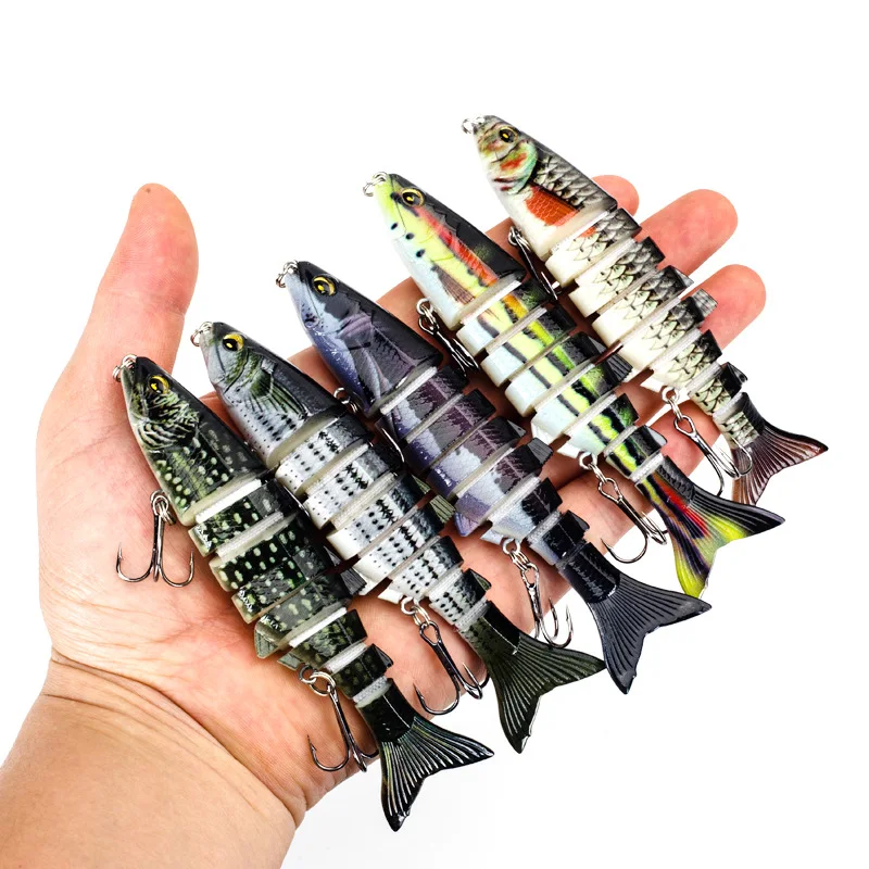 5pcs 8 Segment 2cm/20g FishingLureMulti JointedSwimbait Artificial BaitSlowFar throw SinkingBionicFishing Bait Cool Fishing Gear