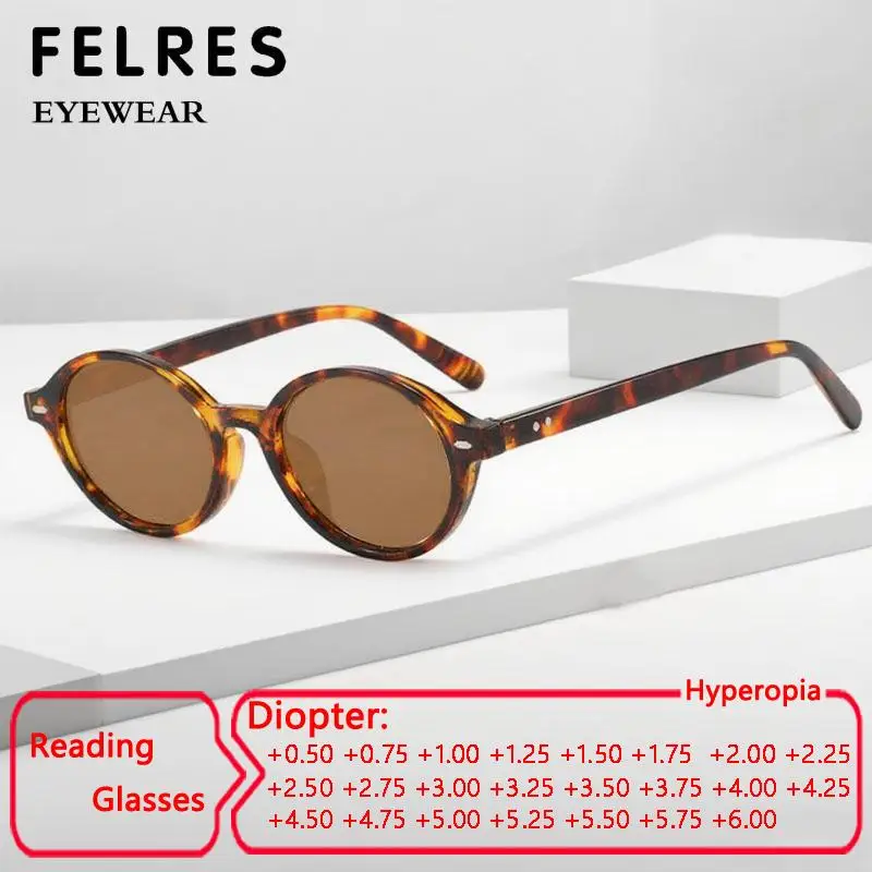 

Oval Small Frame Reading Sunglasses Men Women Prescription Tinted Lens Presbyopic Eyeglasses Designer Outdoor Shade Eyewear