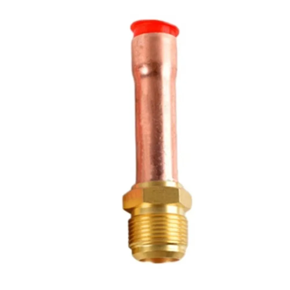 Forged Brass Air Conditioning Copper Pipe SAE 1/4 3/8 5/8 1/2 3/4 End Feed Coupler Flare Pipe Fitting Flare Pipe -20 to 120℃
