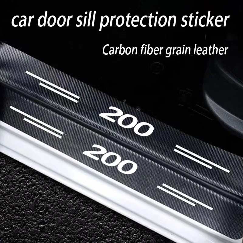 Car Sill pedal Rear Bumper Protection Stickers Carbon Fiber Sticker Waterproof Protection Film For Chrysler 200 Car Accessories