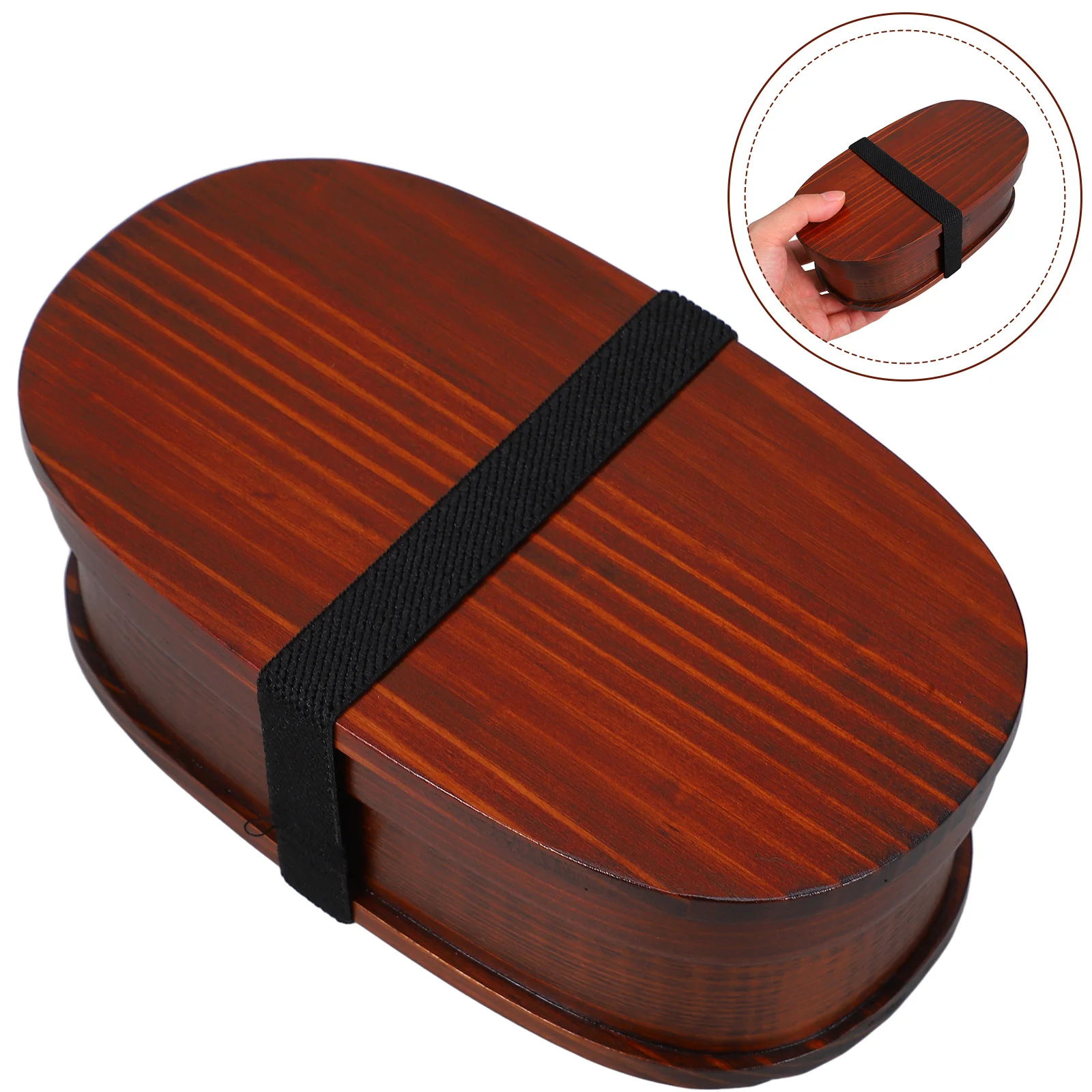 

Japanese Bento Wooden Food Container Lightweight Portable Lunch For Meals On The Go Leakproof Bento Case Salad Storage Container