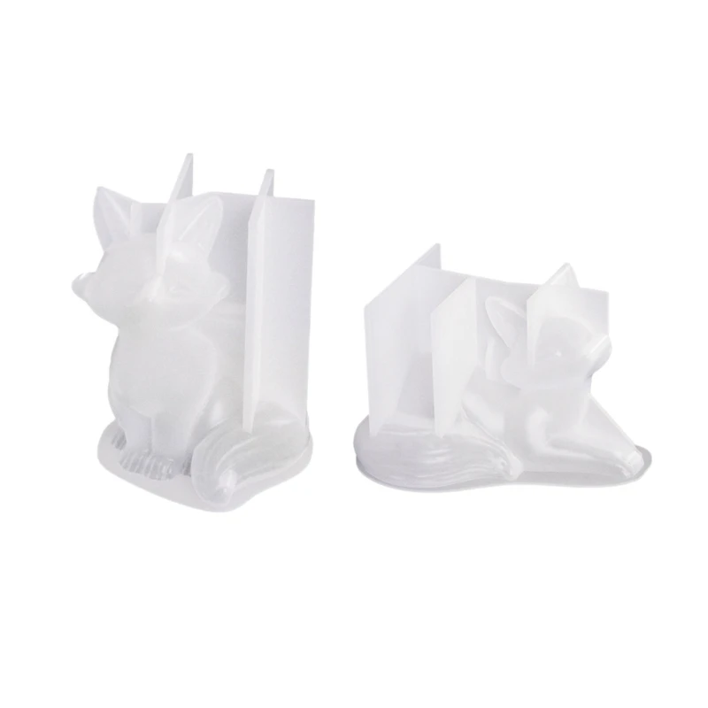 Foxes Resin Mold Animal Silicone Mold Epoxy Resin Casting Tool 3D Gypsum Ornaments Perfect for Table Home Decorations