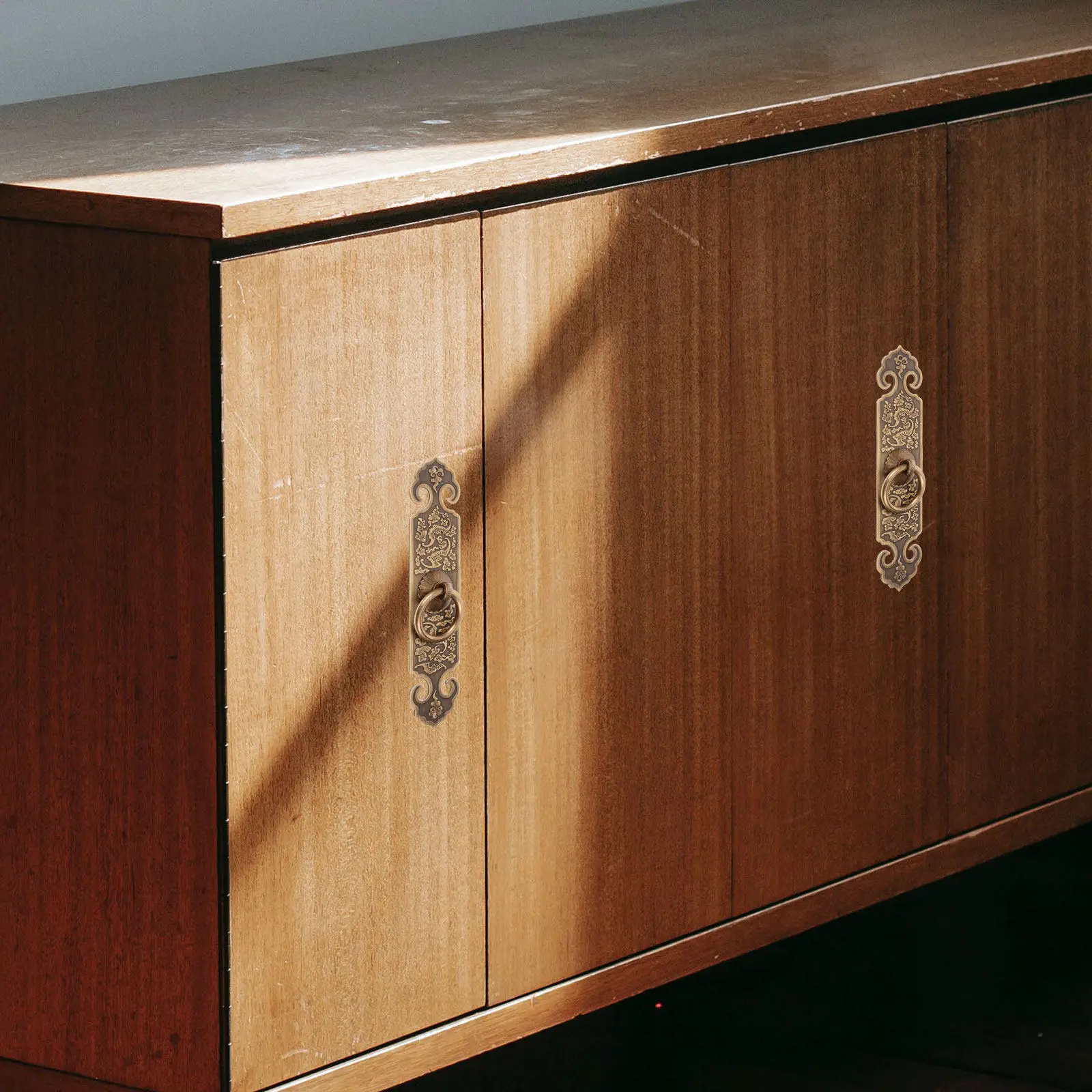 

2 шт. маленькие компактные винтажные металлические ручки-кольца в китайском стиле для шкафов, ящиков, комодов, гардеробов, декоративные, легкий дизайн