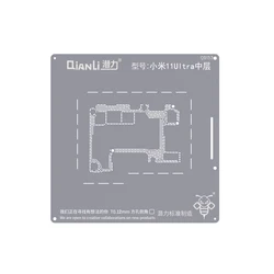 Qianli Middle Layer Reballing Stencil Template Solder Tin Planting Net For Redmi K30 Pro Xiaomi 9 Pro Mi 11 Ultra 10U