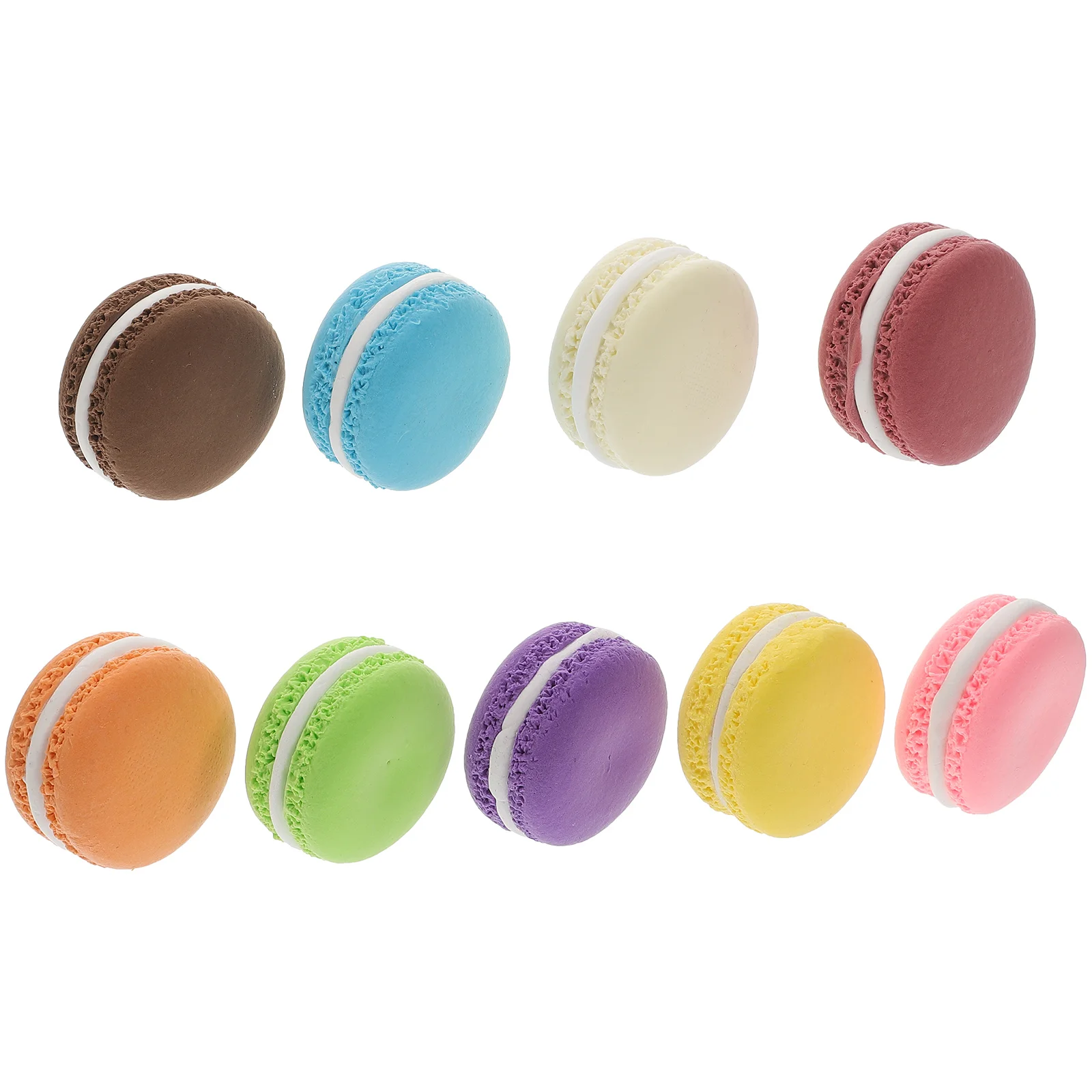 9 Pcs Cake Model Decorative Prop Artificial Macaron Toy Paper Cup Dessert Clay Decoration