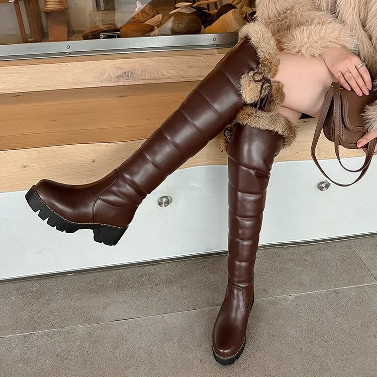 Big Size  thigh high boots knee high boots over the knee boots women ladies boots	shoes woman winter boots women