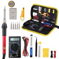 Adjustable 110V or 220V 60W Adjustable Temperature Welding Solder Station electric soldering iron for repairing Tool Kit Set