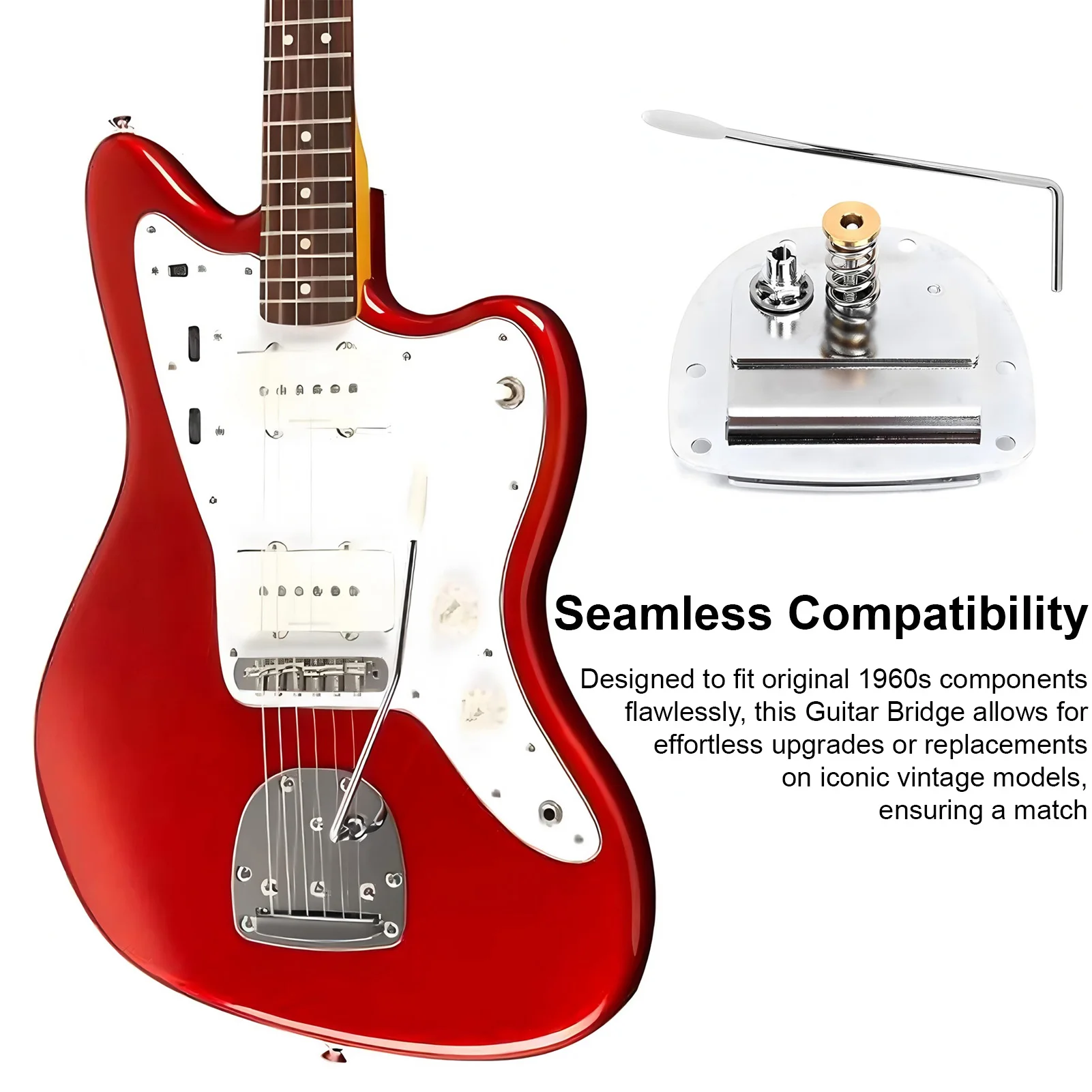 

Guitar Tremolo Bridge Vibrato Tailpiece Electric Guitar Vintage Vibrato Tremolo System Zinc Alloy and Brass for Electric Guitar