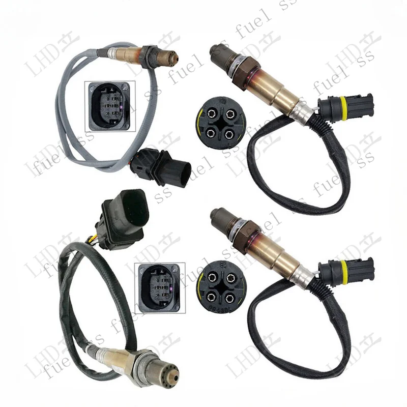 S+ 1Set Upstream + Downstream Oxygen Sensor O2 For BMW E70 X5 2007 - 2010 4.8L