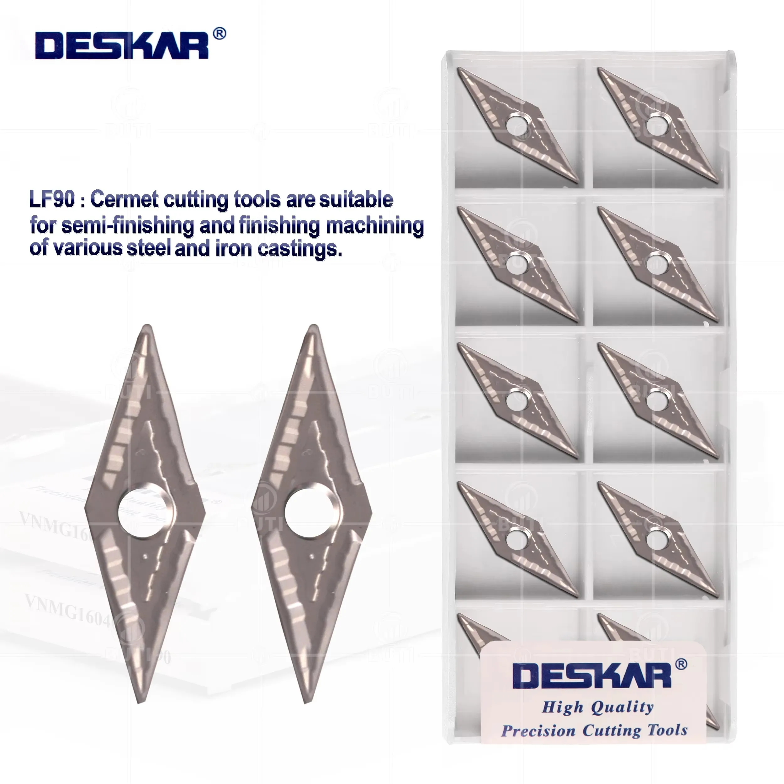 DESKAR 100% Original VNMG160404 VNMG160408 MT LF90 High Quality Cermet Turning Tools Cutting Cutter Tools Parts External Blades