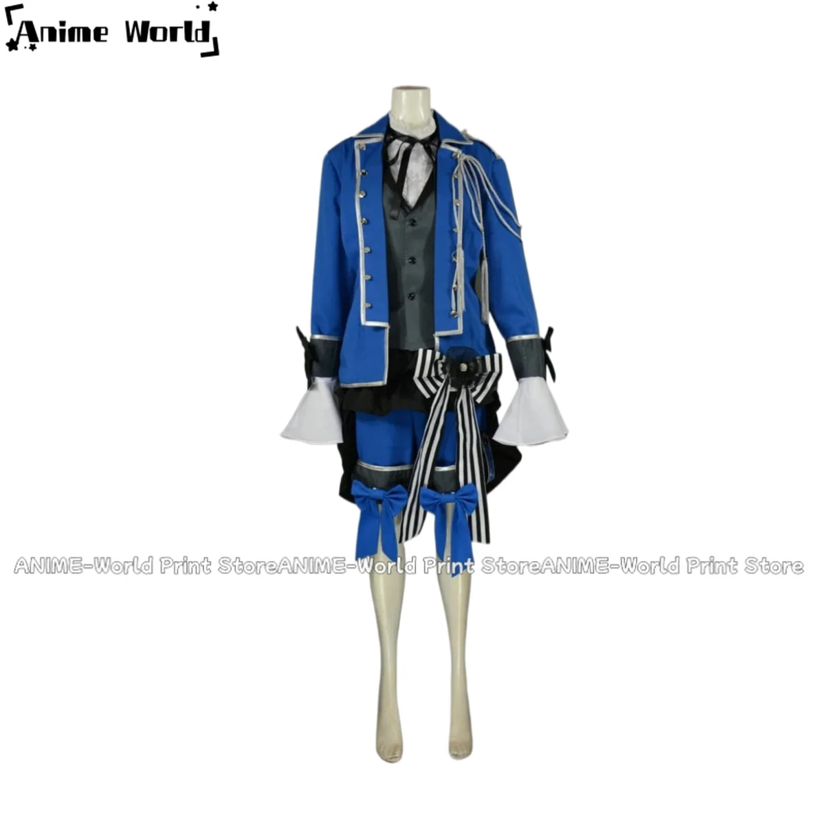 《Custom Size》Anime Black Butler Ciel Phantomhive Knight Unifrom Cosplay Costume Halloween Clothes