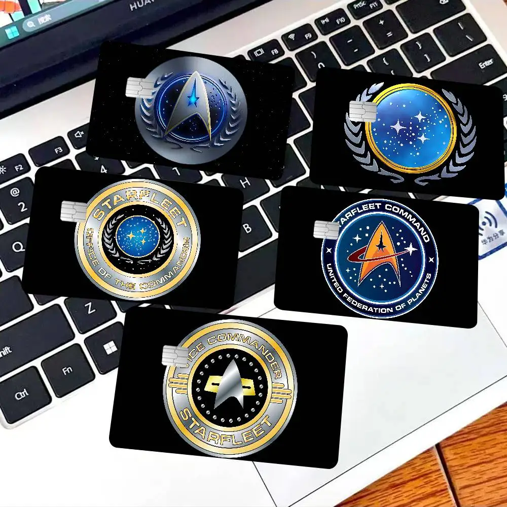TV S-Star T-Trek Anime Fashion Matte Gold Silver Black Matte Film Skin Sticker Tape for Bank Credit Debit Card
