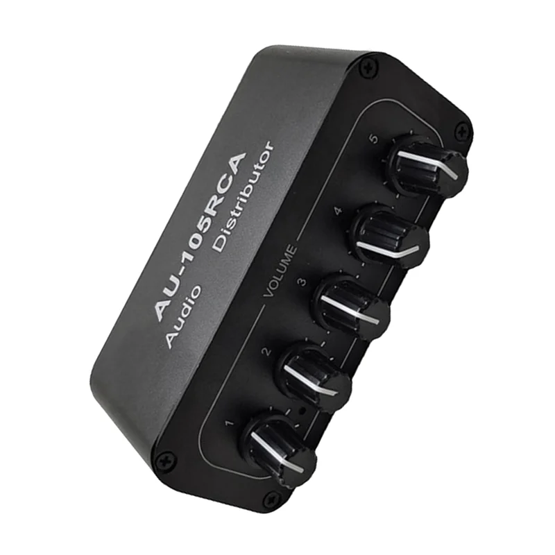 AS95-2X 5CH موزع الصوت ستيريو جهاز مزج الصوت 1 مدخل 5 مخرج RCA الفاصل لمضخم الطاقة الصوت النشط