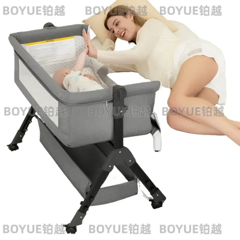 3 in 1 Baby Bassinet Bedside Sleeper, Easy to Assemble & Foldable Portable Baby Cradle for Newborns