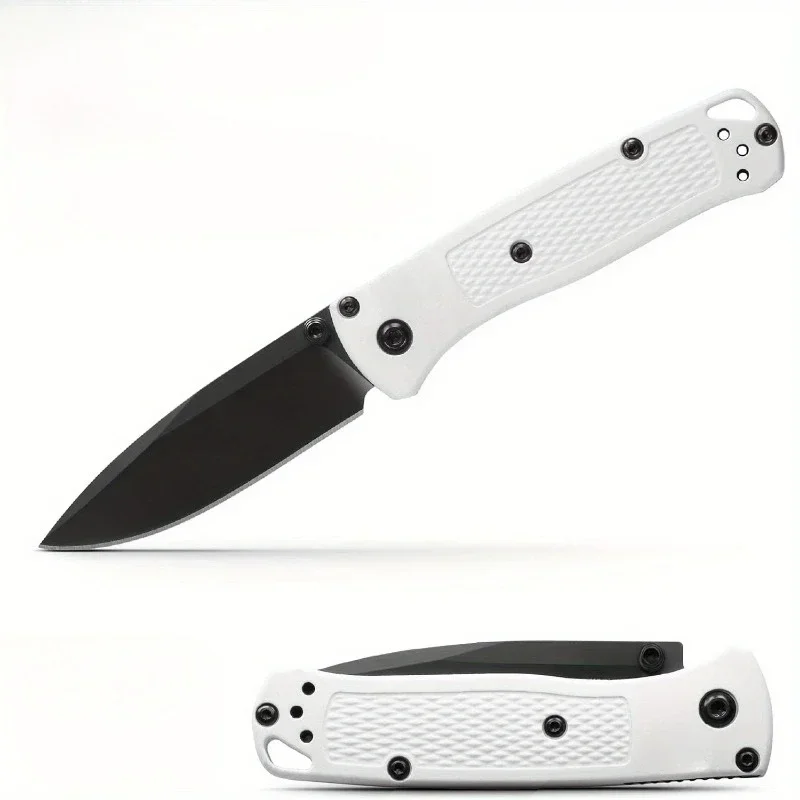 BM 533 Folding Pocket Knife Nylon Wave Fibre White Handle Hunting Self-defense Multi-fuctional Portable High Quality Hand Knives