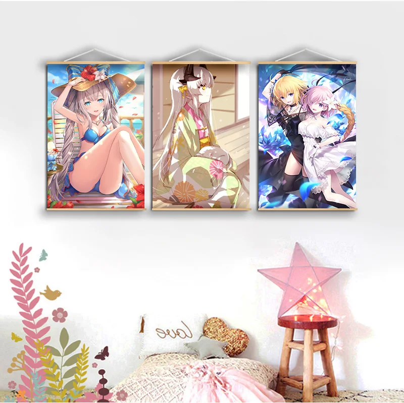 Fate Grand Order Assassin Skahashkadi Anime Canvas Painting Art Nordic Poster and Printed Wall Pictures for Living Room Decor