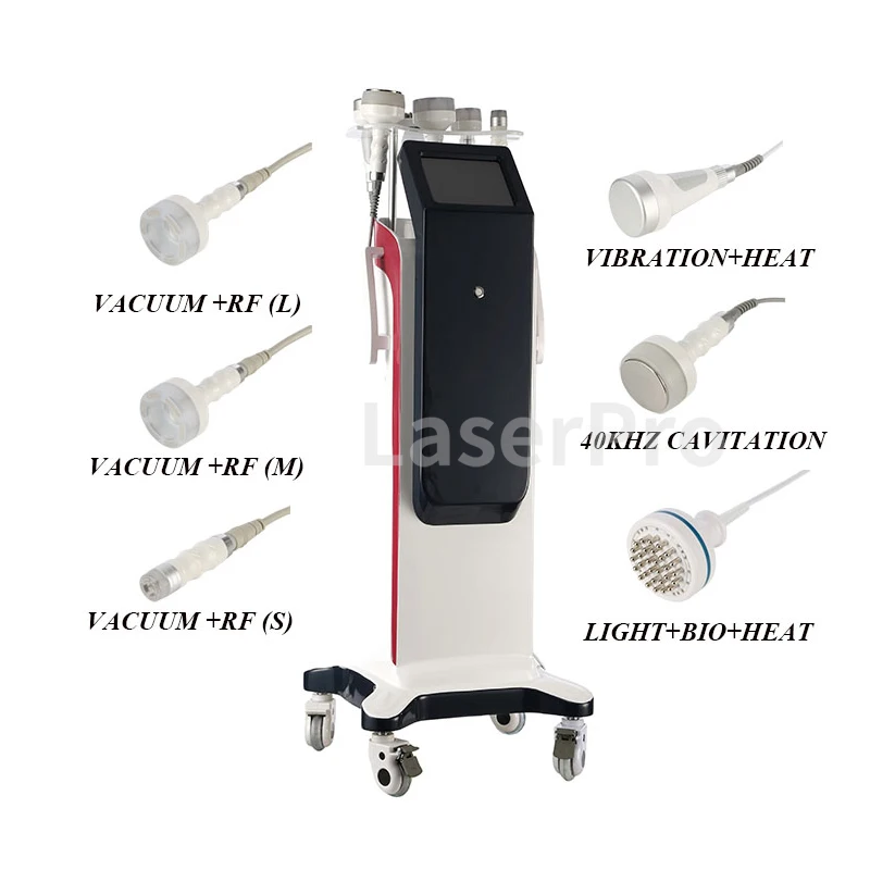 High Effective 6 In 1 Cavitation Vacuum Bio Brush Heating Machine 80K Body Slimming Body Rejuvenation Weight Loss Device