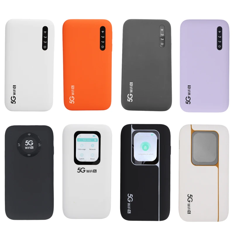

New 5 Types 5G Mobile Hotspot Travel Wifi Device Connects Up To 16 Devices 1.25Gbps Upload Long Battery Life WiFi 6 High Speed