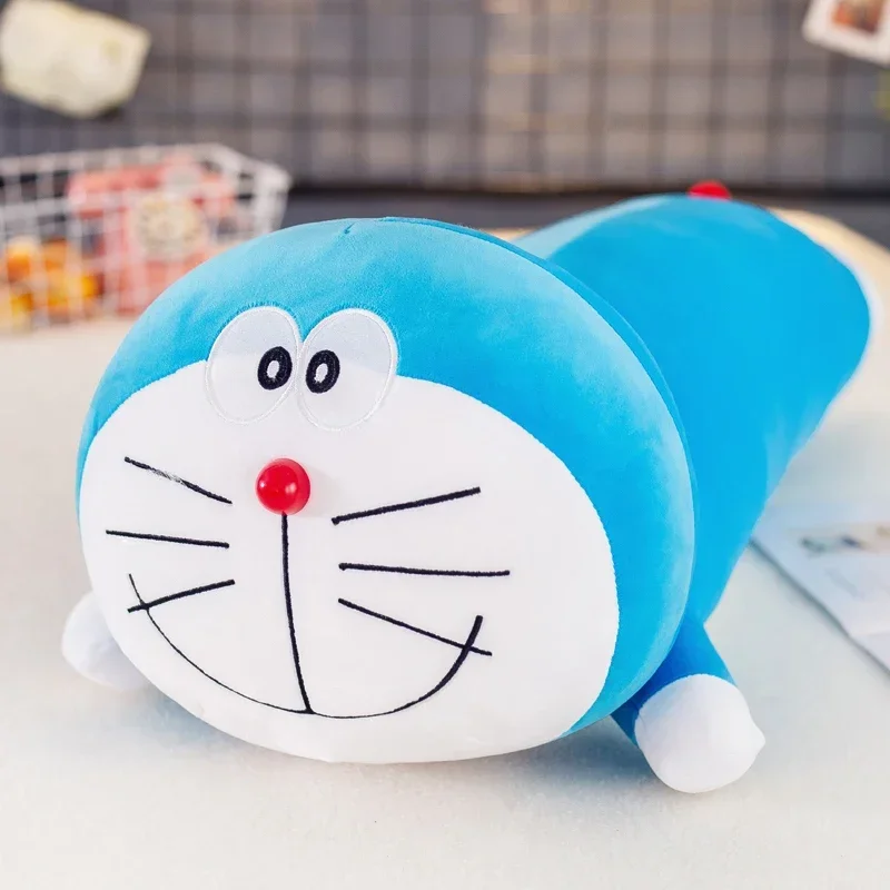 Doraemon Long Strip Pillow Plush Toy Cute Stuffed Plushie Doll Cartoon Cat Animal Sofa Bed Pillow Toy Baby Birthday Gift