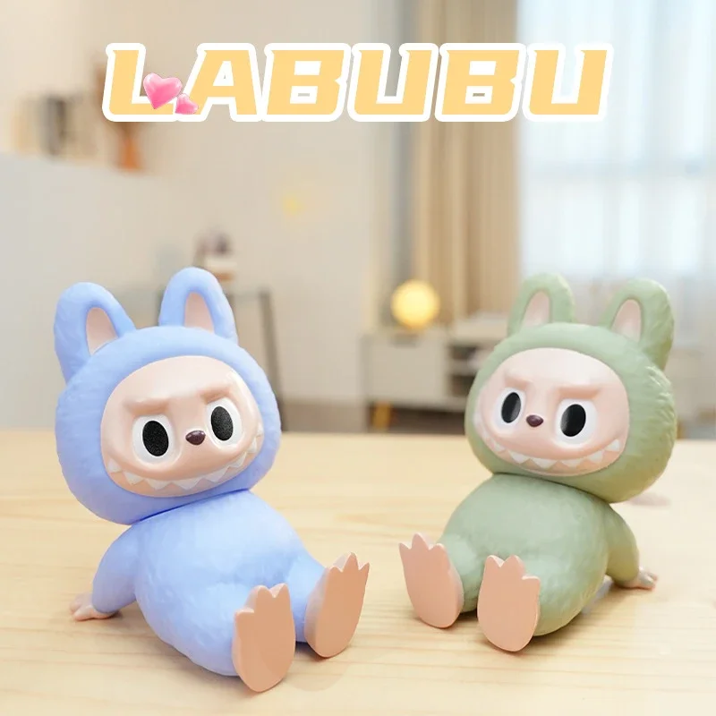 New Kawaii Cartoon Bubble Mart Labubu Vinyl Doll Ornament Mobile Phone Holder Doll Children’s Birthday Gift Christmas Gift