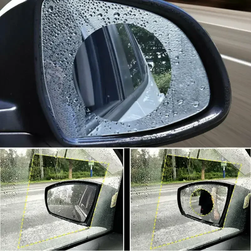 Protective Film Rearview Mirror Anti-mist High Transmittance Waterproof Protective Safer Driving 4PCS Anti-Glare
