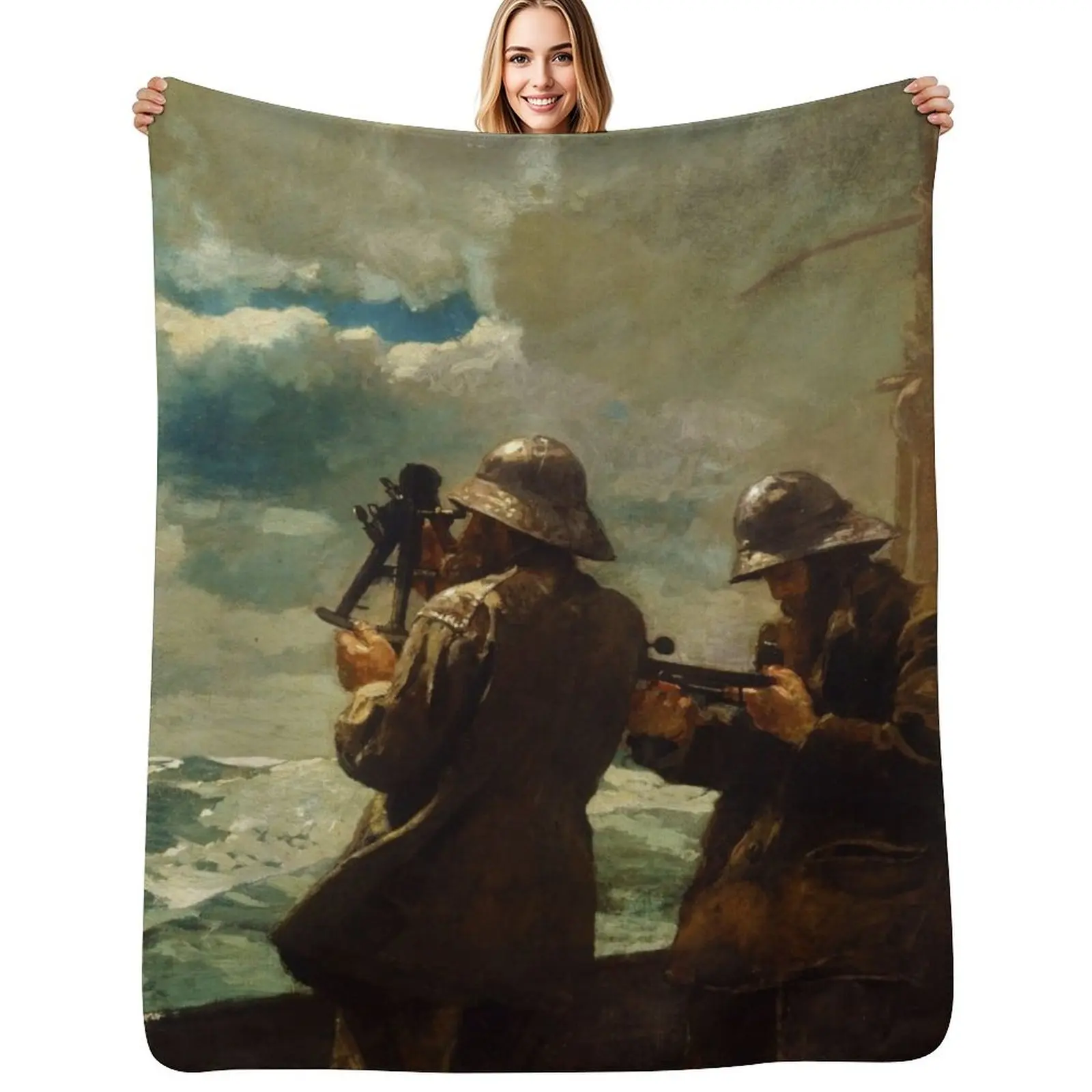 

Eight Bells by Winslow Homer (1886) Throw Blanket No Pilling Soft Warm Blanket for Bed