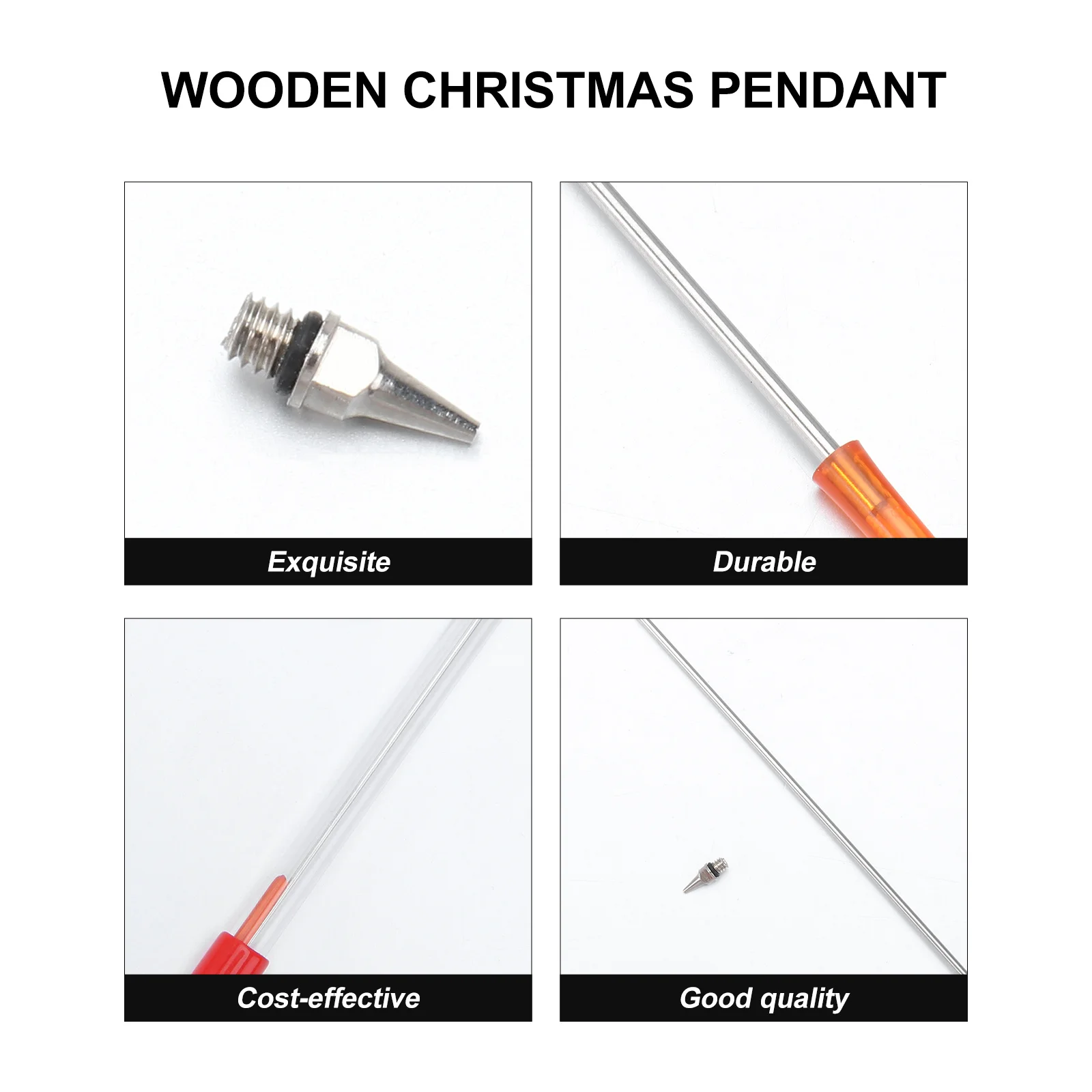 10 pz 1 Set 0.2 Millimetri Aghi Per Aerografo Ugelli In Acciaio Inox Per 130-470 Progetti Artigianali Parti di Ricambio