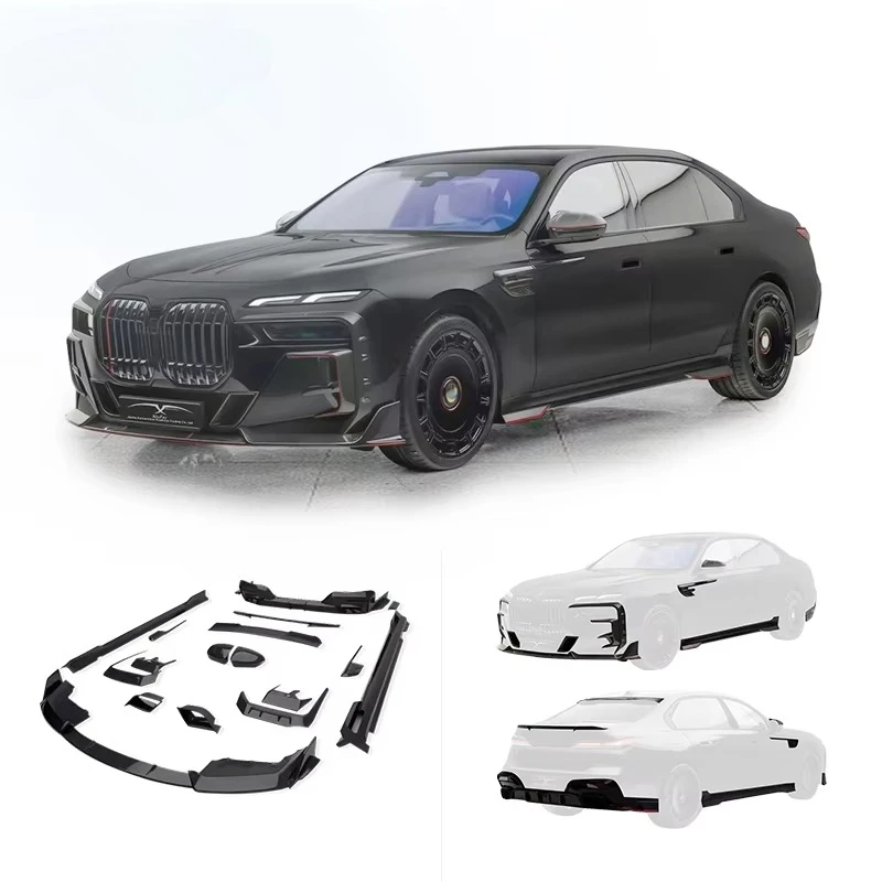 For BMW 7 Series BodyKit Upgrade to MSY Style Carbon Fiber Front Lip&Rear Diffuser&Side Skirt&Rear Spoiler&rearview Mirror Cover