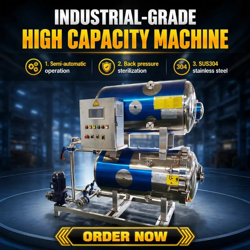 Computer Controlled Small Retort Autoclave Semi Auto Double Layer Sterilizer Canned Pouch Food Equipment OEM Customized