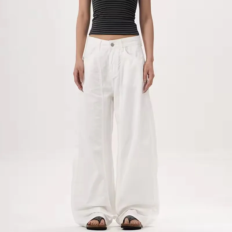 

Новые стильные мужские повседневные брюки: летние, тонкие, дышащие, драпированные, широкие, свободного кроя, однотонные