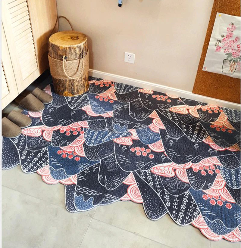 Indoor Doormat Entrance Carpet Washable Non Slip Rubber Rugs Low Profile Duty Shoe Scraper Door Rug Bathroom Mats Large Carpet