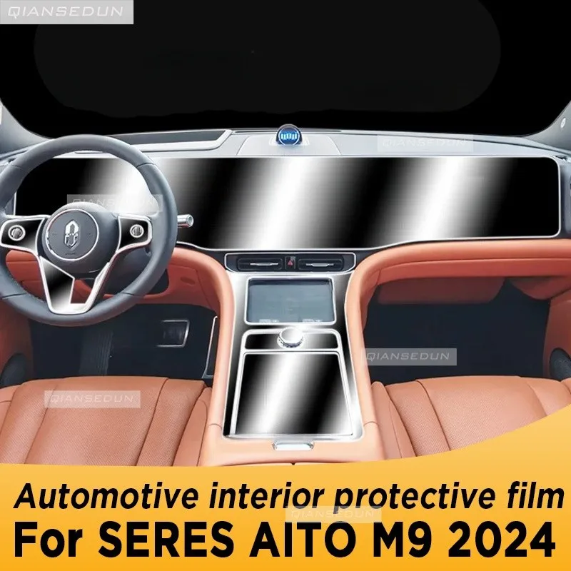 

For SERES AITO M9 EV 2024 Gearbox Panel Navigation Automotive Interior Screen Protective Film TPU Anti-Scratch Sticker