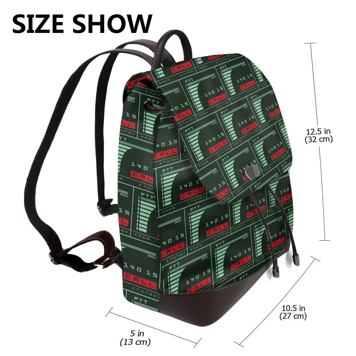 Metal Gear Solid Codec Screen Inspired By Kojima's MGS Bookbag School Student Bags Hiking Travel Daypack Women Derma Backpack
