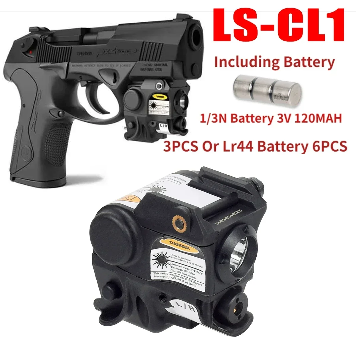 

Tactical LS-CL1 LED Flashlight Weapon Pistol Constant Light RD/GN/IR Scout Torch For Berett PX4 Taurus G2 G2C G3 Glock 17 19