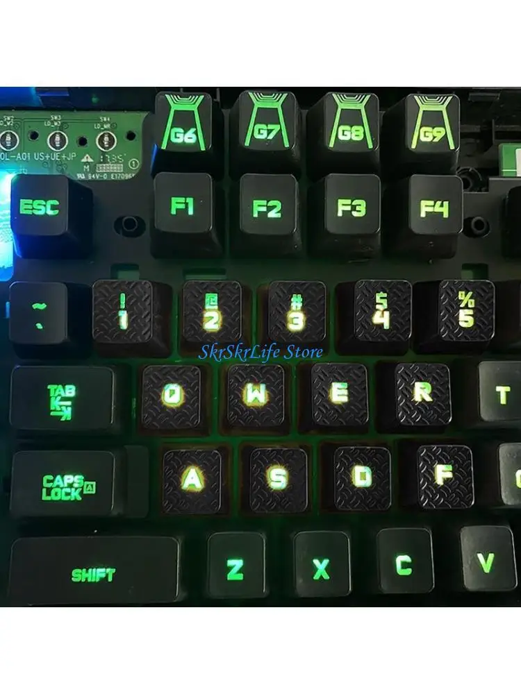 E65E 13Pcs Keycaps for  Romer-G Switch G910 G810 G413 G310 Keyboard Non-Slip