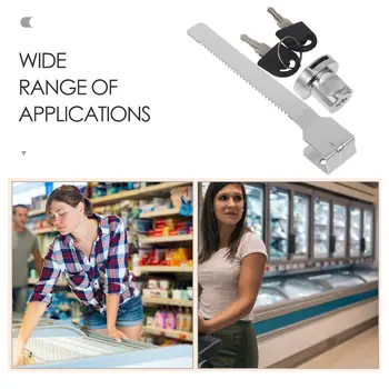 1組冰淇淋冷凍櫃滑動玻璃門鎖,適用於零售展示櫃安全,附鑰匙玻璃門鎖 10 最佳銷售 冰鎖 - №1