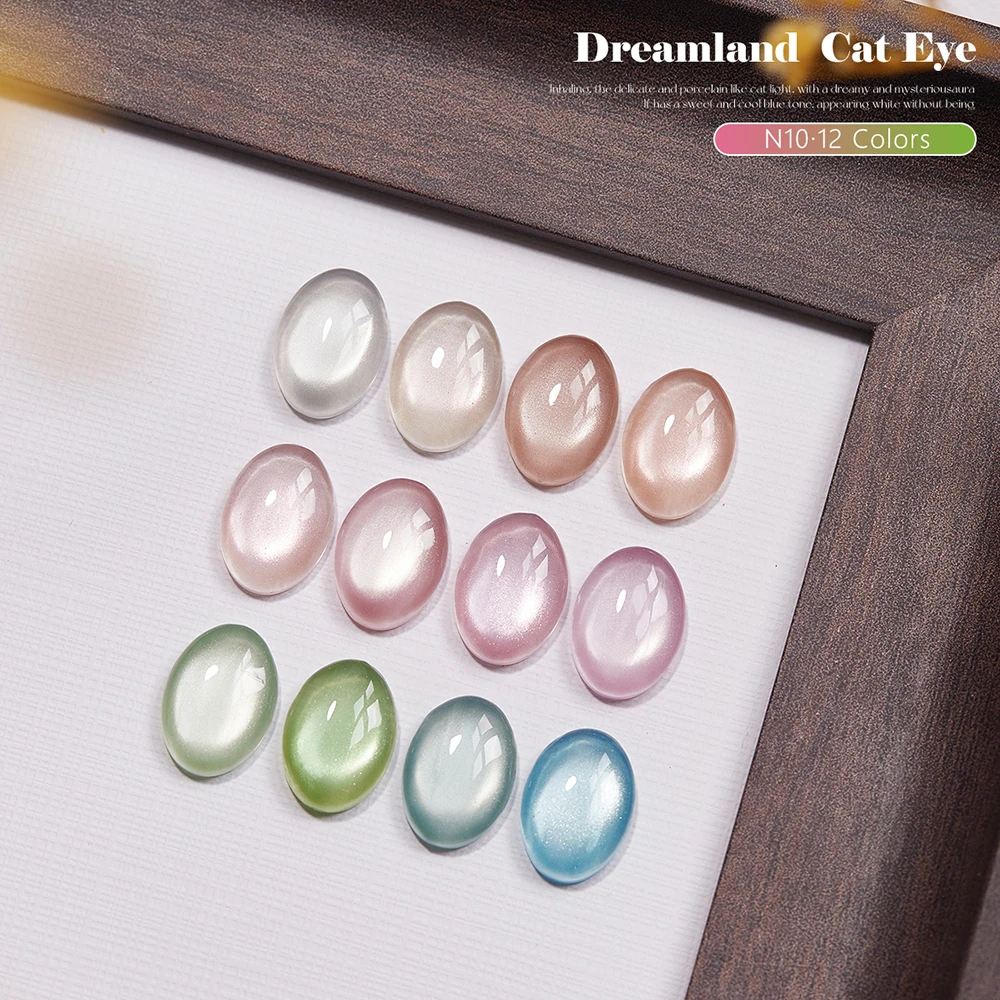 Vendeeni 12 Farben/Set Dreamland Kristall-Katzenaugen-Gel-Nagellack Jelly Magnetischer UV-Soak-Off-Gel-Lack Katzenaugen-Gel mit Display – Detail 10