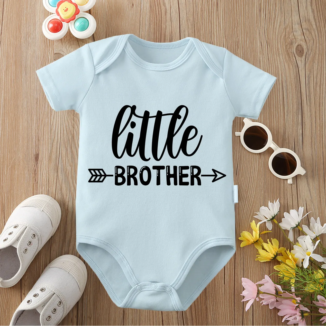 ملابس قطنية نقية تحصل على حب من الأم، بدلة قطعة واحدة مريحة مطبوعة رائعة لحديثي الولادة من عمر 0 إلى 12 شهرًا #1