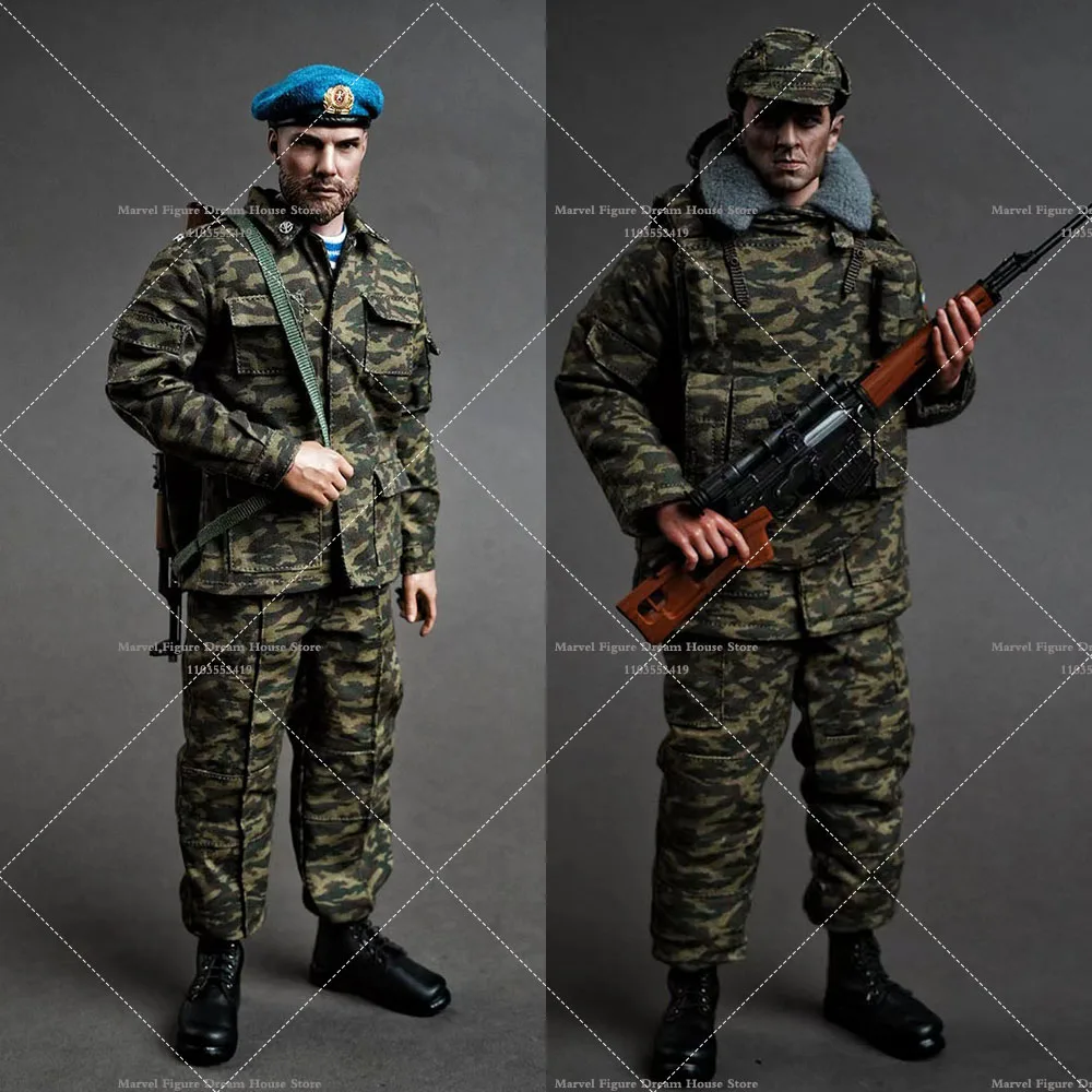 Marsnatural-Rússia Soviética Camuflagem Uniforme de Combate, RUS-038, Jaqueta, Colete, Calças, Conjunto de Roupas, Fit 12 ''Masculino Solider Body, Em Stock, 1:6