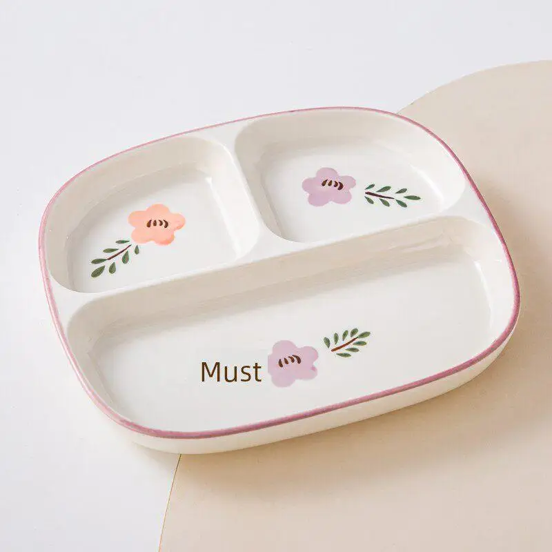 piatto-per-bambini-in-ceramica-zixuan-flower-stile-ins-con-scomparti-per-colazione-e-riduzione-del-grasso-stile-estetico-per-uso-domestico