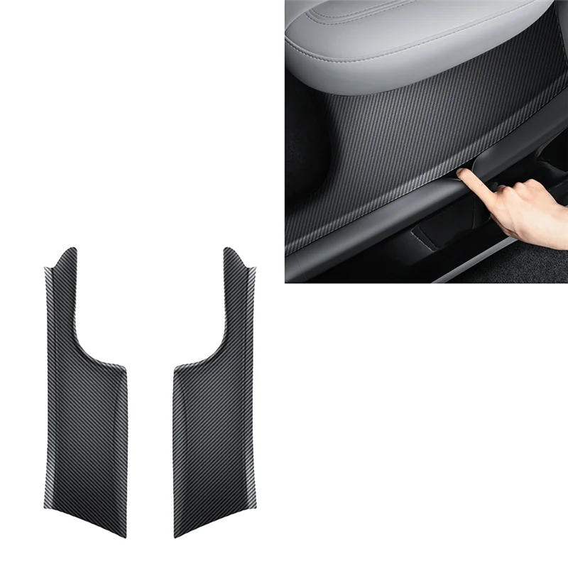 بقوة عتبة الباب الخلفي للسيارة شرائط عتبة الباب الخلفي حماية قطاع مقعد مكافحة ركلة وسادة ركن الحرس ل تسلا نموذج Y 2021-2024